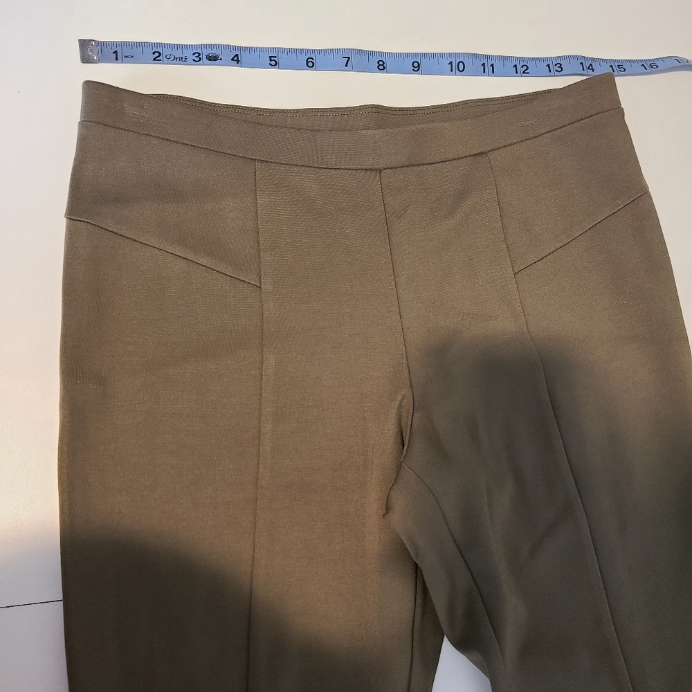 Nic+Zoe Green Pull Up Ponte Leggings Pants - Picture 3 of 6